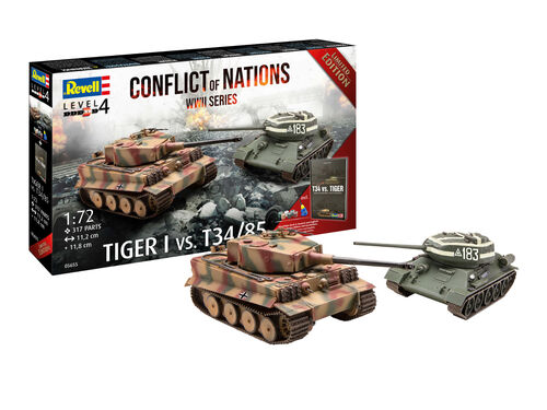 Revell Germany 5655 Conflict Tiger vs T34 1:72