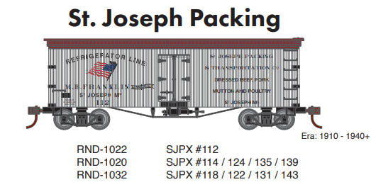 PREORDER Athearn Roundhouse RND-1022 HO 36ft Wood Reefer, SJPX