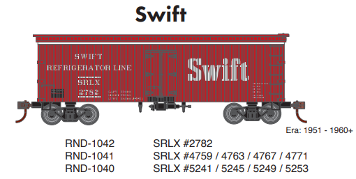 PREORDER Athearn Roundhouse RND-1041 HO 36ft Wood Reefer, SRLX