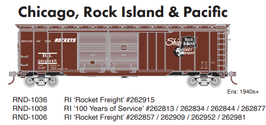 PREORDER Athearn Roundhouse RND-1008 HO 50ft Double Sliding Door Boxcar, RI â€˜100 Years of Serviceâ€™