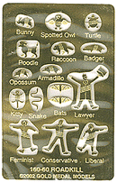 Gold Medal Models N 160-60 Roadkill, Flattened Fauna