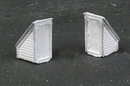 N Scale Architect N 20094 Rooftop Stairway Access Door, Making A Scene, Unpainted Metal Castings (2)