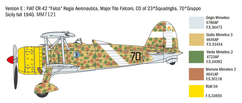 Italeri 2801 - SCALE 1 : 48 FIAT CR.42 Falco