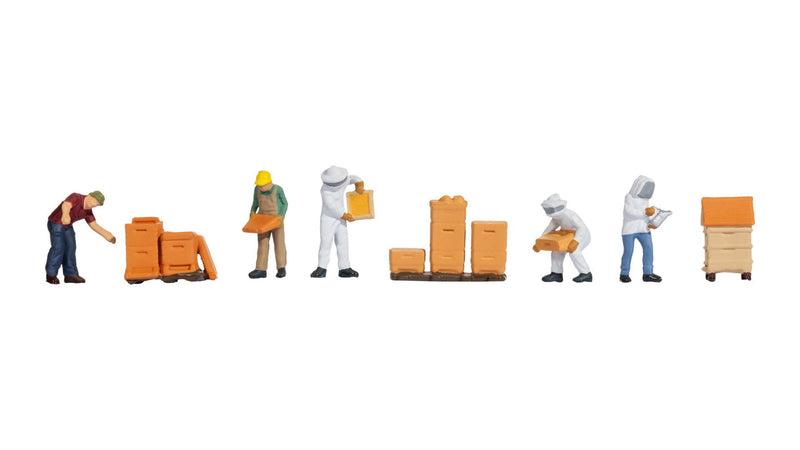 PREORDER Noch HO 15615 Beekeepers with Beehives (8-Pack)