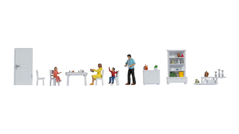 PREORDER Noch HO 16284 Dining Room Themed Figures Set