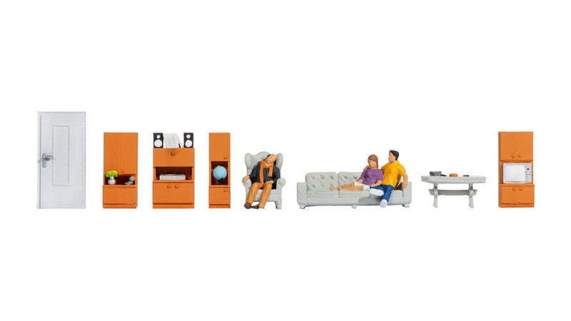 PREORDER Noch HO 16286 Living Room Themed Figures Set
