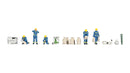 PREORDER Noch HO 16258 THW Flood Relief Figr Set