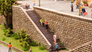 Noch HO 58303 Stair Set, 1 Each Left, Right & Straight