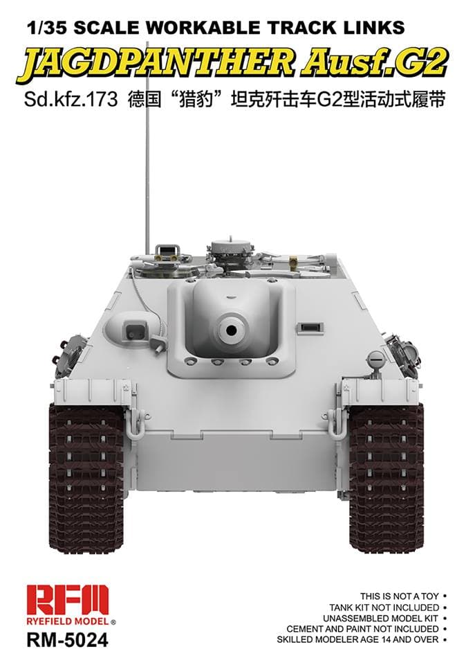 Ryefield Model 5024 Jagdpanther Workable Track Links 1:35