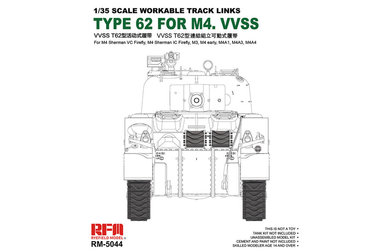 Ryefield Model 5044 Workable Track Links for M3 M4A1..1:35