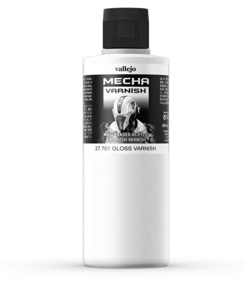 Vallejo Acrylic Paints 27701 Polyurethane Varnish, Mecha Gloss (200ml)