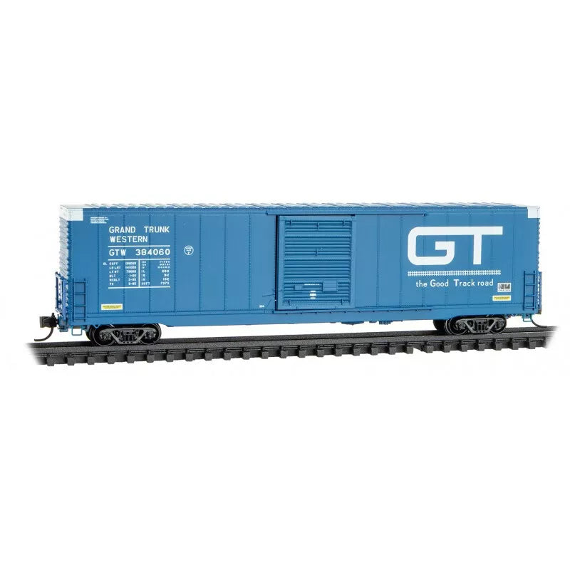 Micro-Trains 104 00 011 60' Box Car, Excess Height, Single Door, Rivet Side, Grand Trunk Western