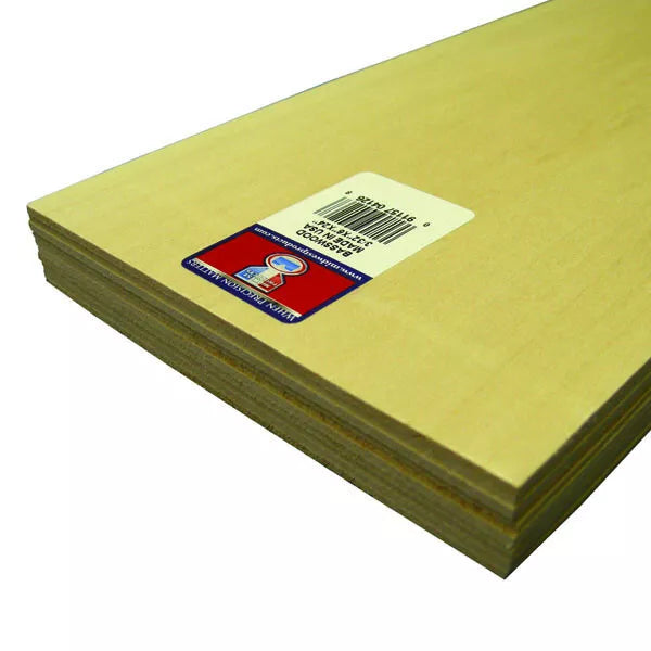 Midwest Products 4126 Basswood Sheets, 3/32" x 6" x 24" (10-Pack)