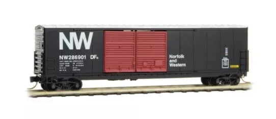 Micro-Trains 182 00 060 50' Standard Box Car, 8' Dbl Sliding, w/o rfwk, short ladders, Norfolk & Western