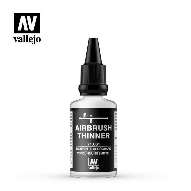 Vallejo Acrylic Paints Vallejo Auxiliaries: Airbrush Thinner (32ml) (71.061)6 PACK
