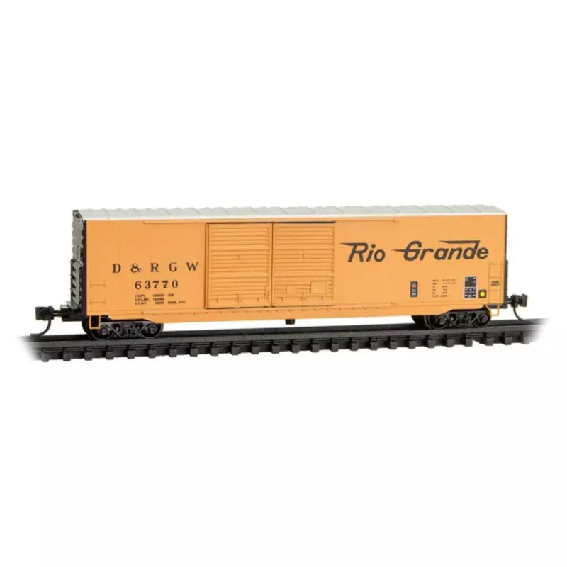 Micro-Trains 182 00 111 50' Standard Box Car, 8' Dbl Sliding, w/o rfwk, short ladders, Denver & Rio Grande Western