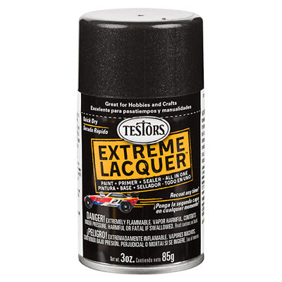 Rust-oleum 1832MT Testors Enamel Spray, Blazing Black Lacquer (3oz)