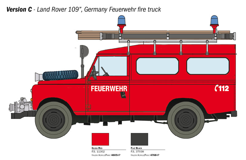 Italeri 3660 LAND ROVER FIRE TRUCK