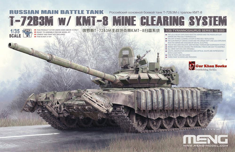 Meng-Model TS-053 RUSSIAN MAIN BATTLE TANK T-72B3M w/ KMT-8 MINE CLEARING SYSTEM 1:35