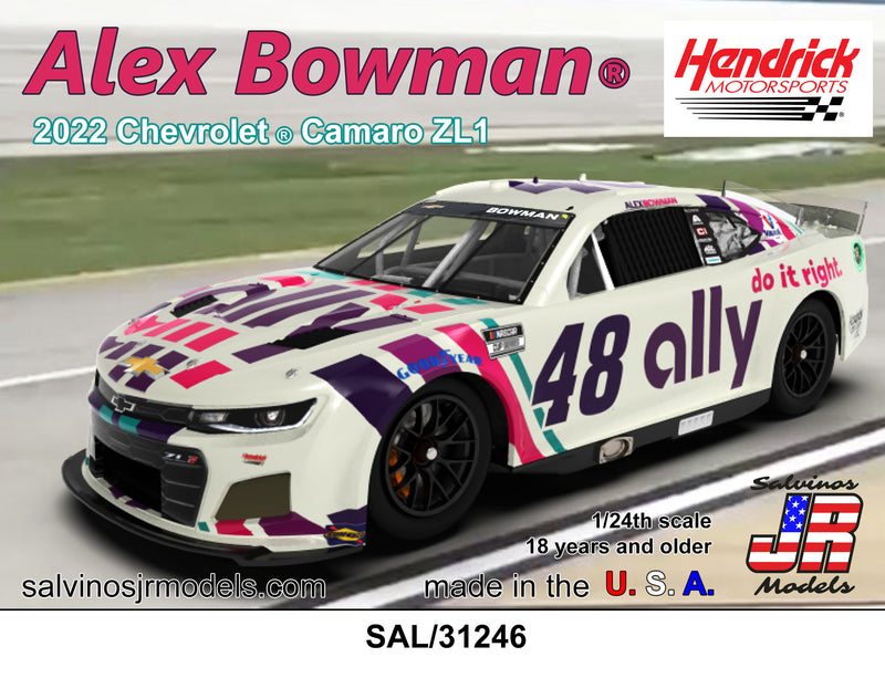 Salvino JR Models 31246 22 Camaro Alex Bowman 1:24