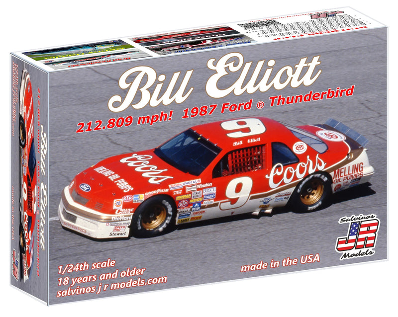 Salvinos JR Models 42232 87 Bill Elliot Thunderbird Coors 212 1:24