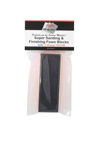 Profile Accessories Inc. 1003 Sanding Foam Block, Orange, 180 Grit