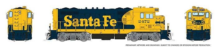 PREORDER Rapido HO 70618 Atchison Topeka & Santa Fe CF7 with Round Cab Locomotive, Atchison Topeka & Santa Fe