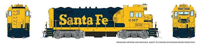 PREORDER Rapido HO 70603 Atchison Topeka & Santa Fe CF7 with Square Cab Locomotive, Atchison Topeka & Santa Fe