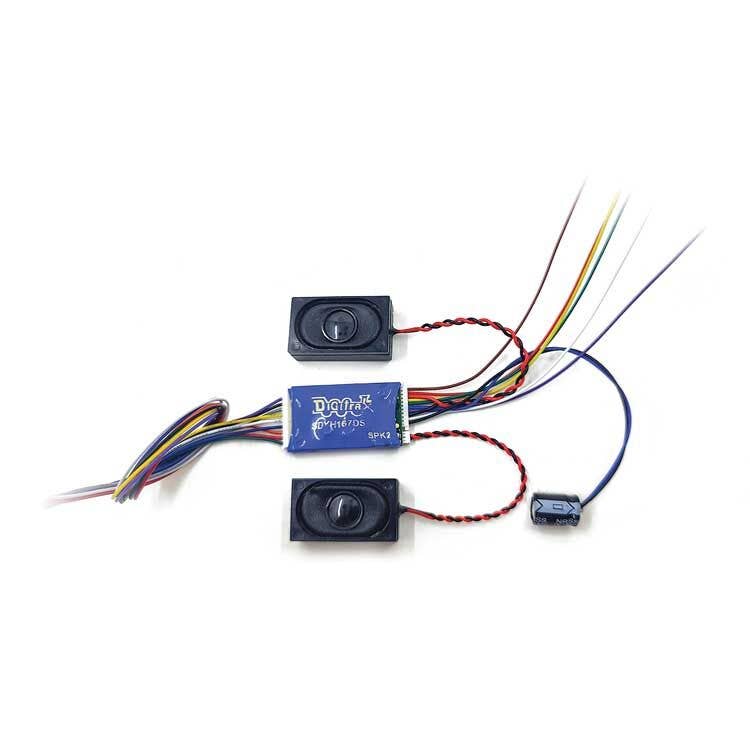 PREORDER Digitrax HO SDYH167DST 9-Pin 1 Amp 6 Function Sound Decoder with Speaker
