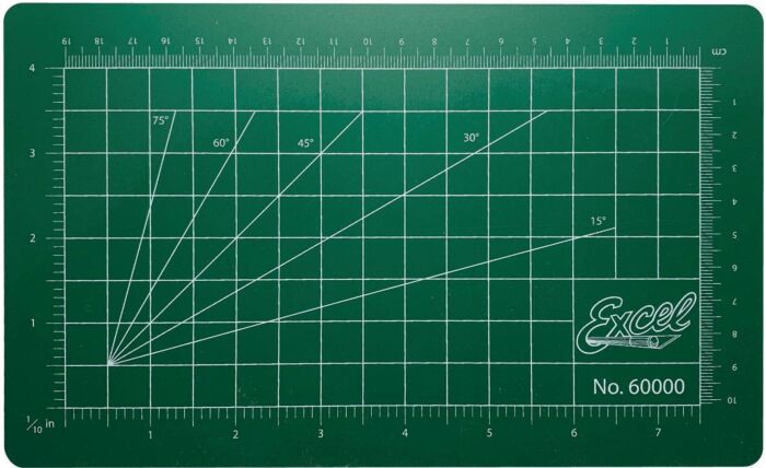 Excel 60000 Self-Healing Cutting Mat, Green, 5-1/2 x 9" 14 x 22.9cm