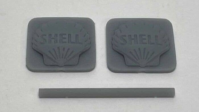 Phoenix Precision Models N 30647 Shell Gas Station Sign, 3D Printed Kit, 2 Halves & 20' Mast (unpainted)