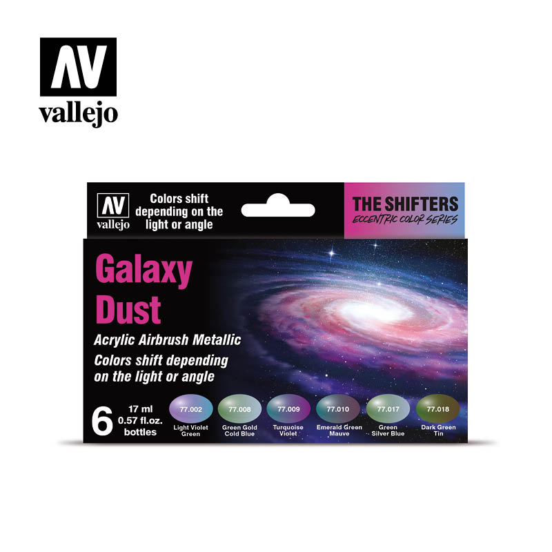 Vallejo Acrylic Paints 77092 Galazy Dust Paint Set (6-Pack)