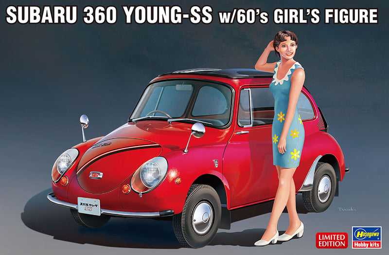 Hasegawa Models 52291 Subaru 360 Young SS w/60's Girls Figure 1:24 SCALE MODEL KIT