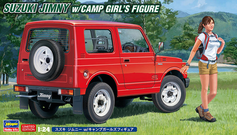 Hasegawa Models 52301 Suzuki Jimny w/Camp Girls Figure 1:24 SCALE MODEL KIT