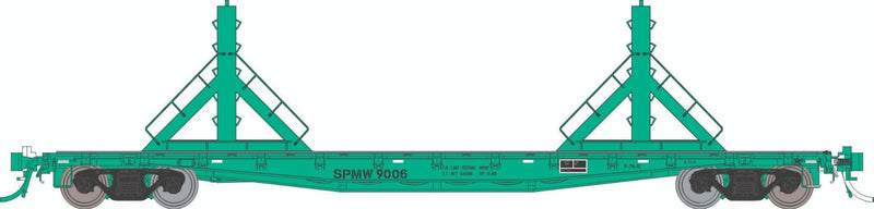 PREORDER Rapido HO 138408A F30D 50' Rail Flat Car , Southern Pacific MOW