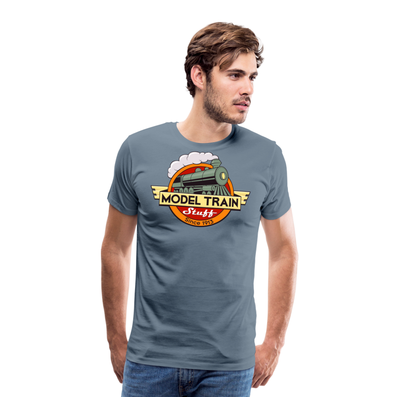 Model Train Stuff - Men's Premium T-Shirt - steel blue