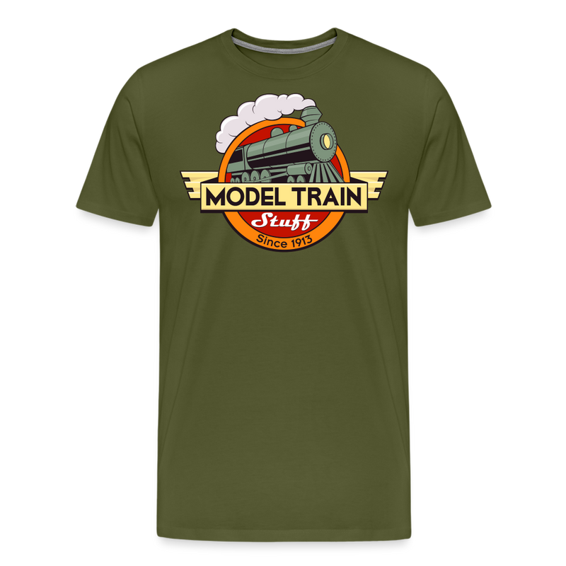 Model Train Stuff - Men's Premium T-Shirt - olive green