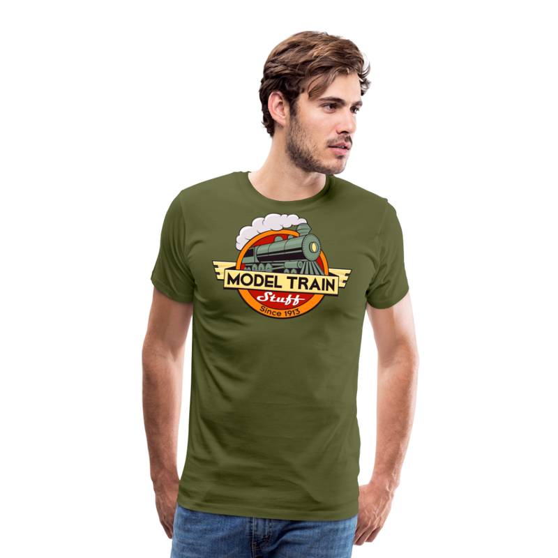 Model Train Stuff - Men's Premium T-Shirt - olive green