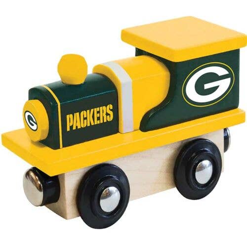 Train Enthusiast Vendors GBP2100-4 Sports Team Wooden Locomotive, Green Bay Packers