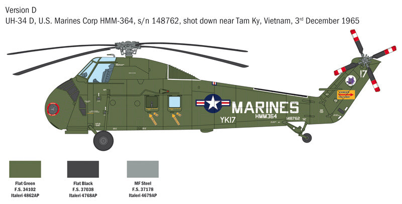 Italeri 2776 - SCALE 1 : 48 H-34A Pirate /UH-34D U.S. Marines