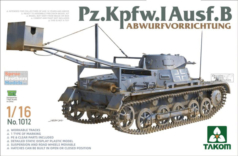 Takom Models - 1012 1:16 Takom Panzer Pz.Pkfw.I Ausf.B Abwurfvorrichtung