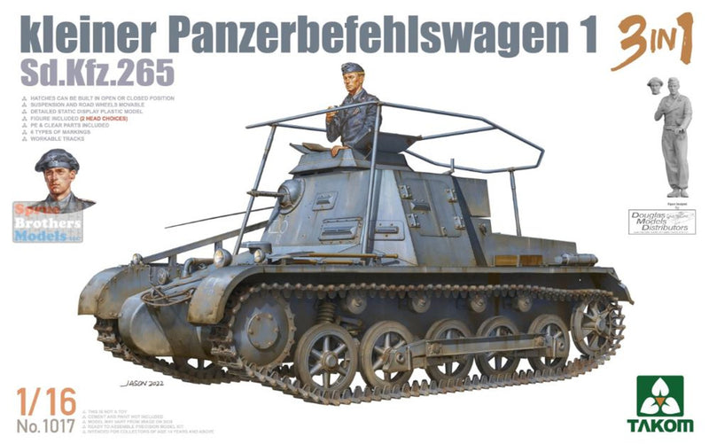 Takom Models - 1017 1:16 Takom Sd.Kfz.265 kleiner Panzerbefehlswagen 1 (3in1)