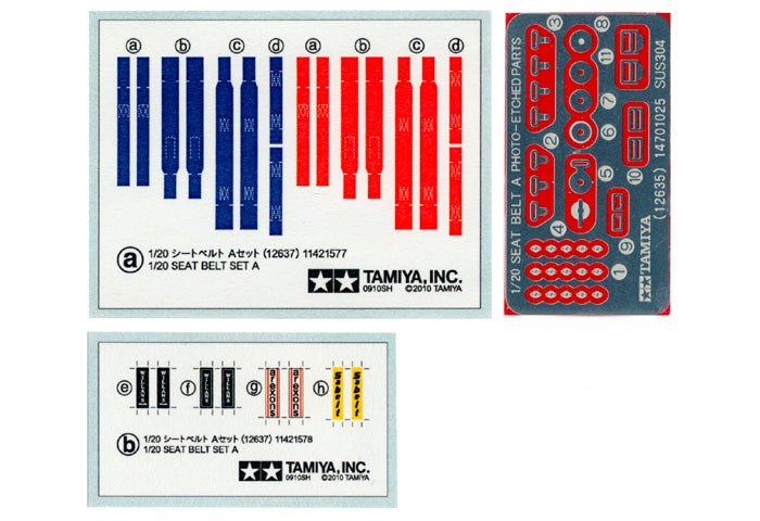 Tamiya 12637 Seat Belt Set A 1:20