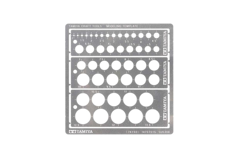 Tamiya 74150 Modeling Template Round 1-12mm