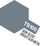 Tamiya 85100 TS-100 Brite Gun Metal 100ml 6pcs