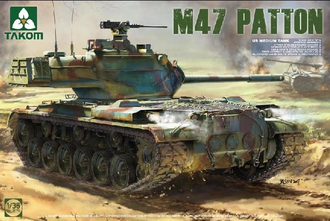 Takom Models - 2070  1:35 US M47/G Patton Medium Tank (2 in 1) Kit