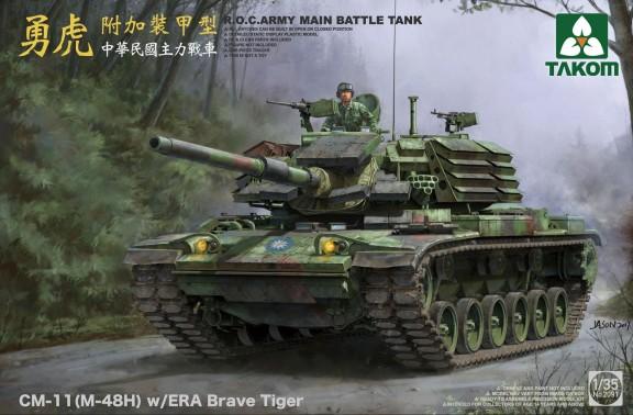 Takom Models - 2091 CM11 (M48H) Brave Tiger ROC Army Main Battle Tank w/ERA (New Tool) Kit