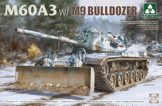 Takom Models - 2137 - 1:35 M60A3 Tank w/M9 Dozer Kit