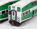 Rapido 146038 HO BiLevel Commuter Car: GO Transit - Late: Set