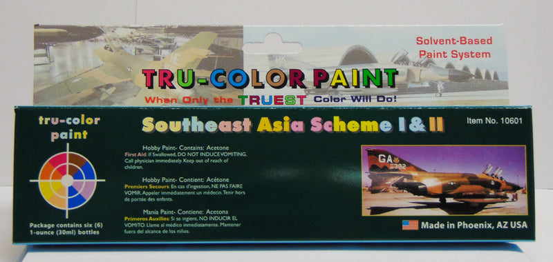 Tru-Color Paint 10601 Southeast Asia Aircraft Camo Paint Set (6-Pack of 1oz Bottles)